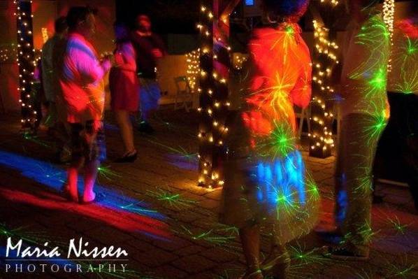 A backyard wedding - Our LED Lighting effects !