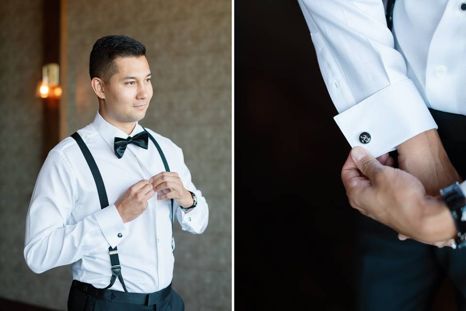 Groom Getting Ready