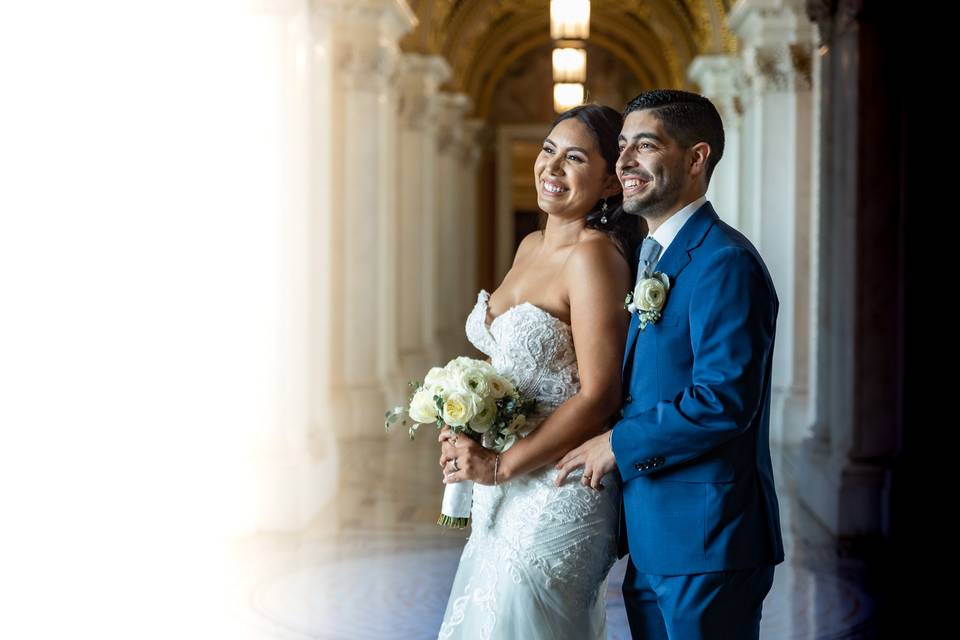 Couple at library of congress