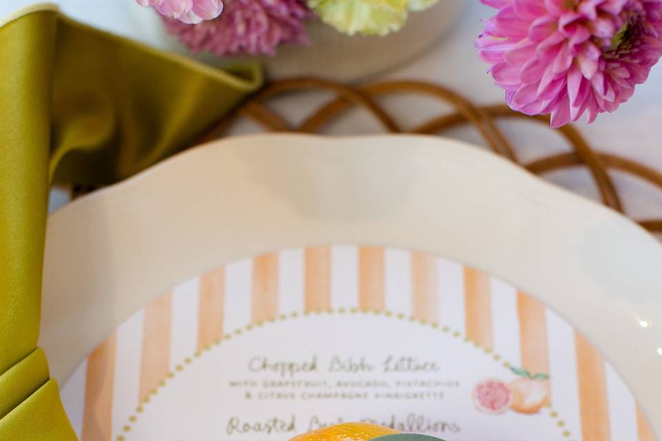 Citrus Escort Cards