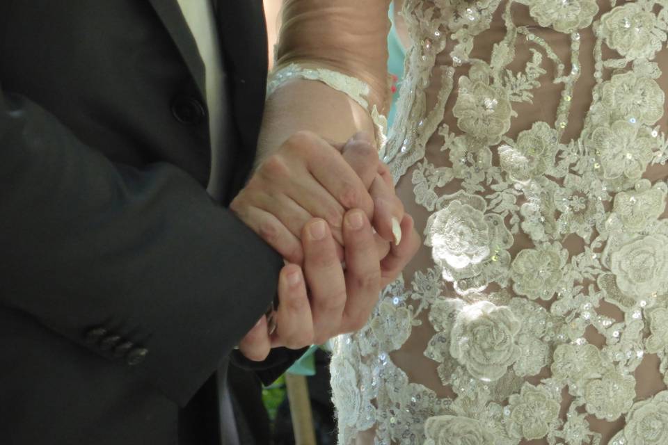 Hand to hand wedding ceremony