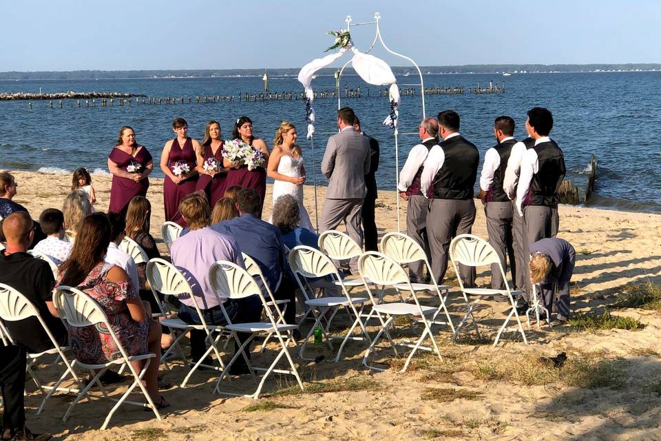 A ceremony by the sea