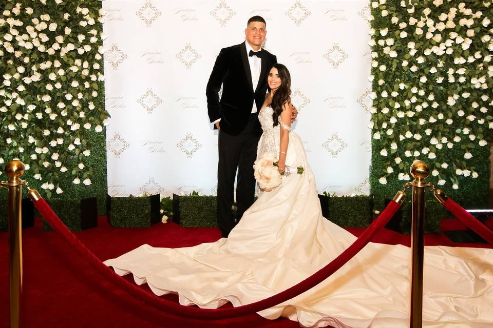 Yankees Pitcher, Dellin Betances and his lovely wife Janisa. We planned, designed and coordinated their magical day that was held at The Venetian in Garfield, New Jersey