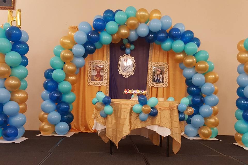 First Birthday Balloon Decor