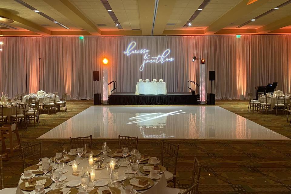 Draping, Lighting, Dance Floor