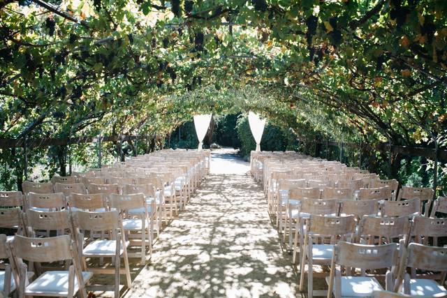 Ceremony with greenery