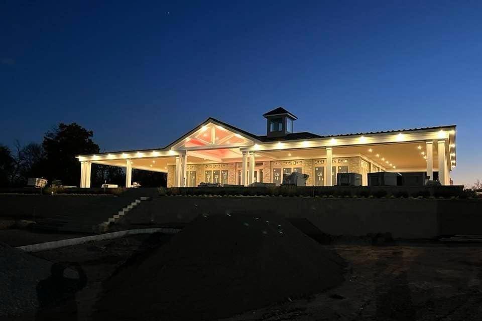 The Pavilion at dusk