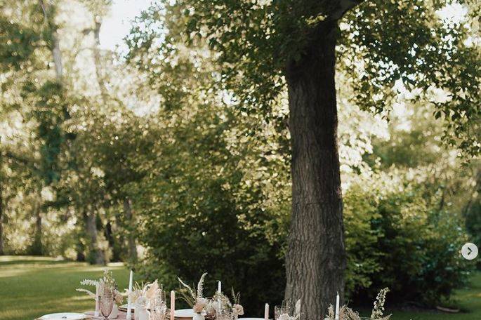 Rustic and refined outdoor reception