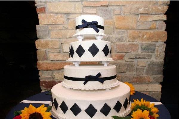 Black and white cake