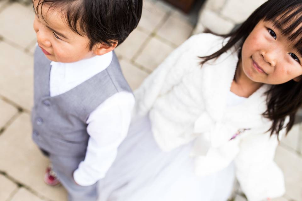 Flower girl and ring bearer