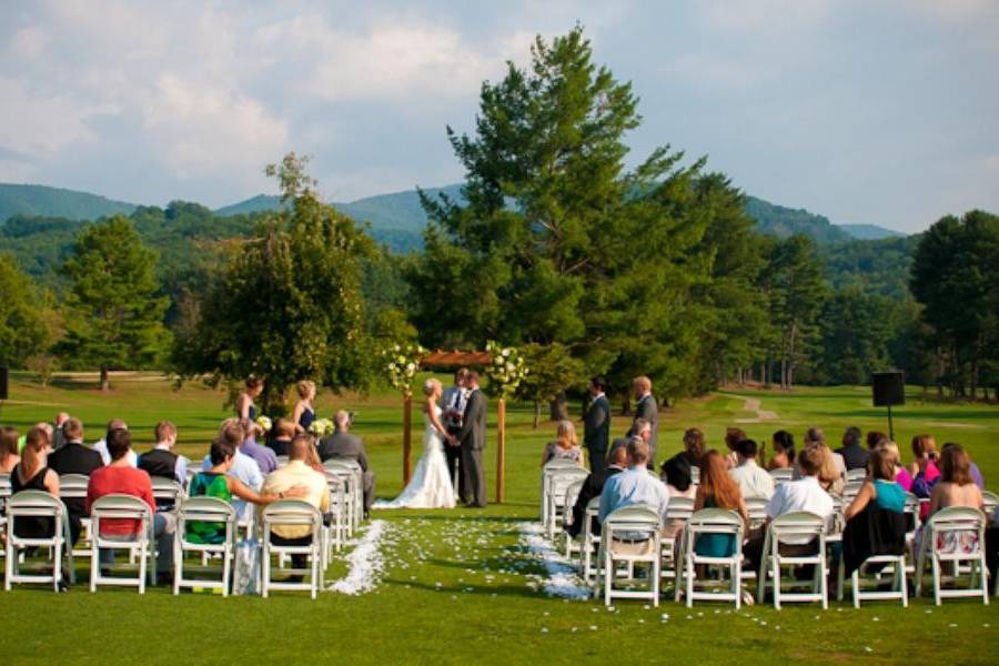 White table setup