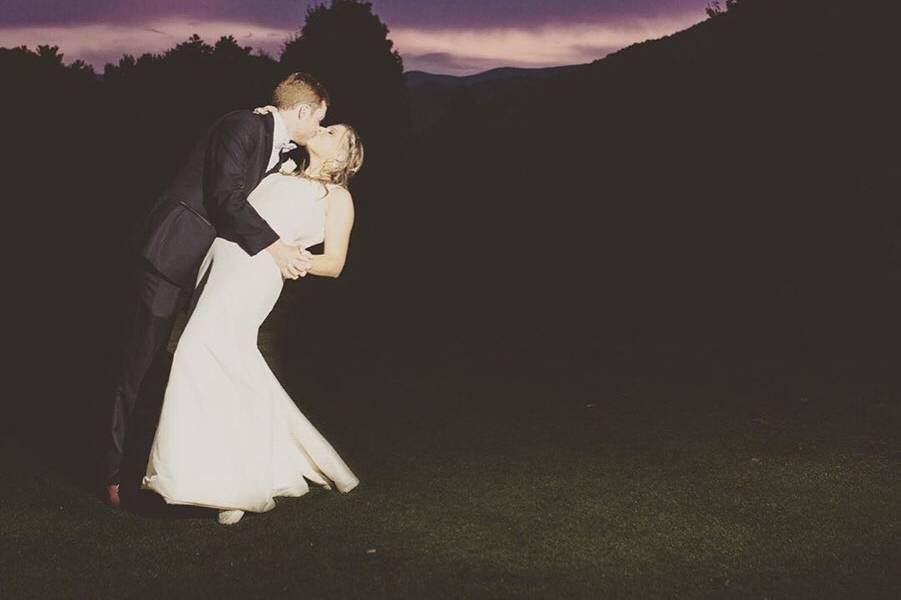 Bride & Groom at Sunset