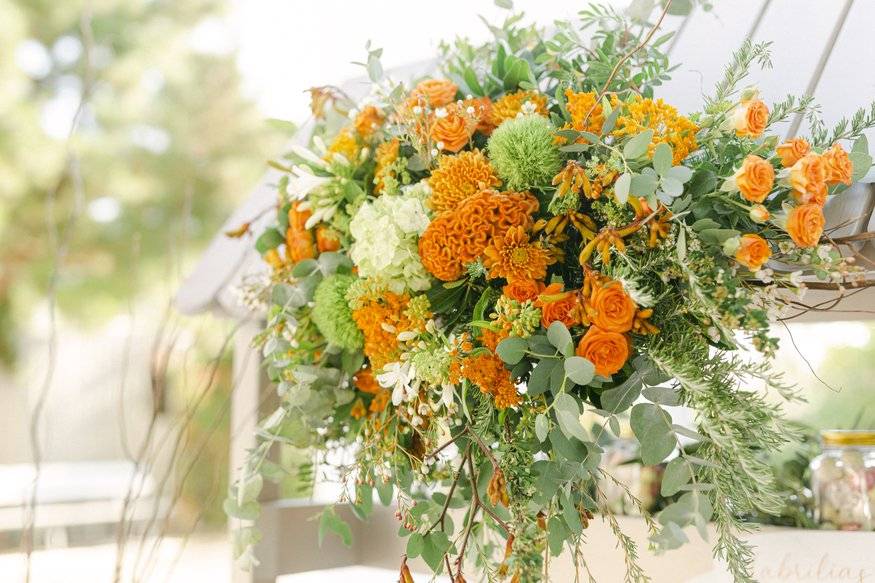 Orange floral arrangement