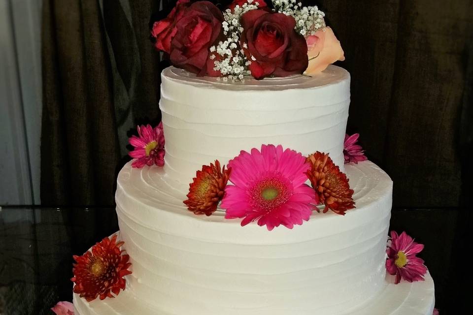 Pink and red flowers