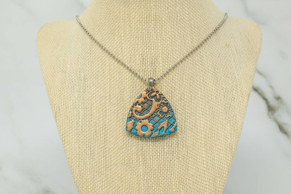 Handcrafted clay necklace