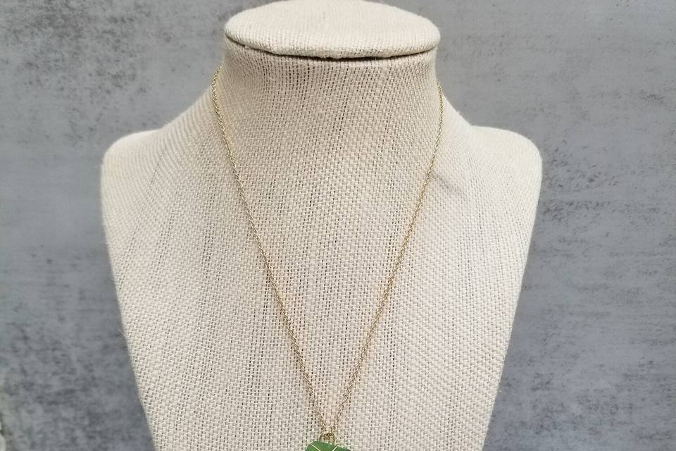 Sea Glass Wire Wrap Necklace