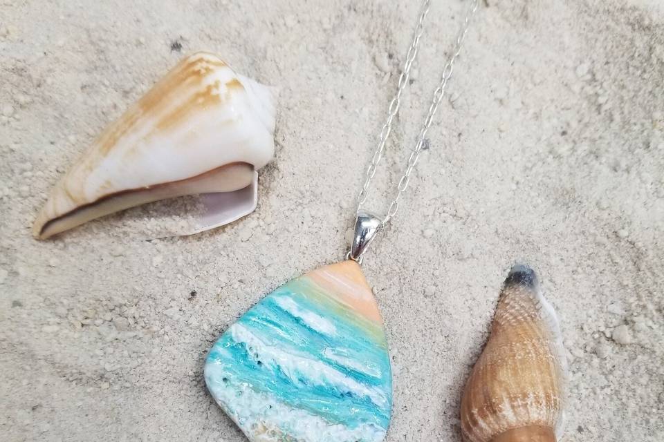 Beach Themed Clay Necklace