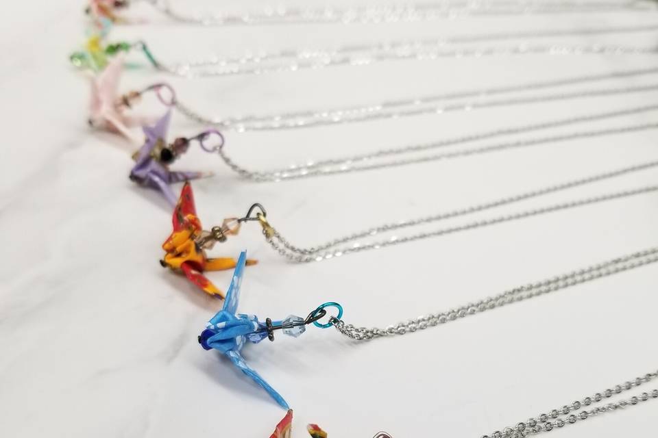 Origami Crane Necklaces