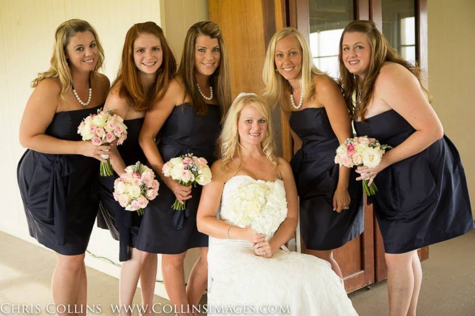 Bride and bridesmaids