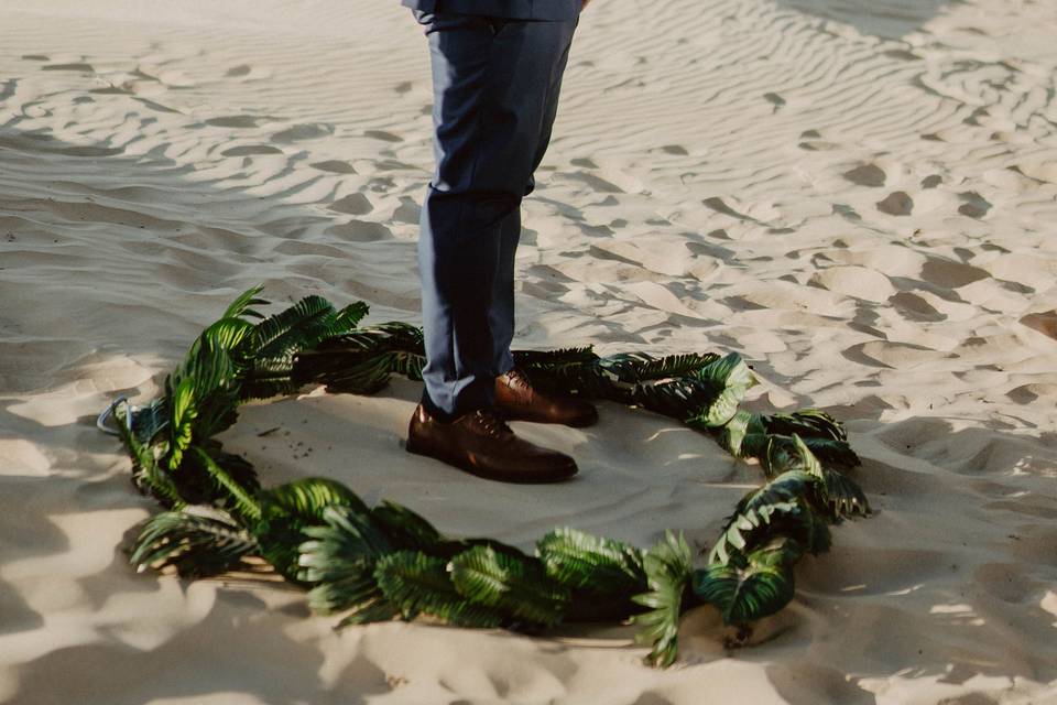 Ceremony at Oceano Elopement