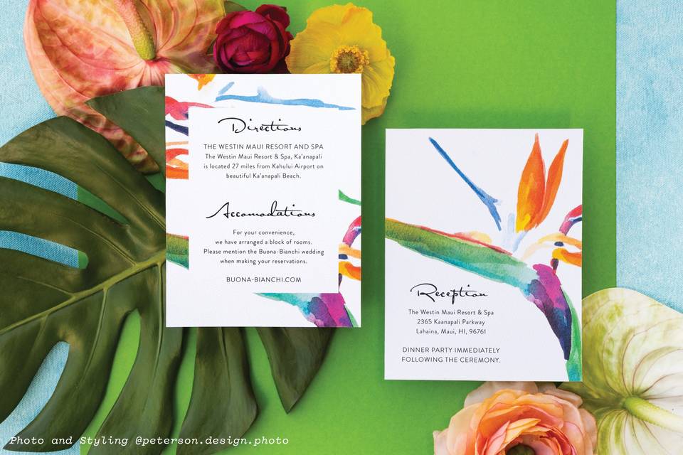 Details and Reception Card