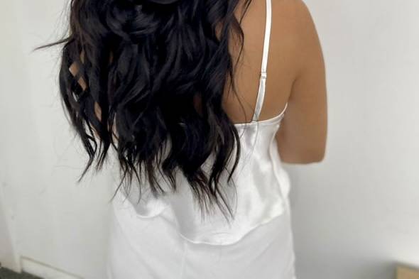 Boho half up