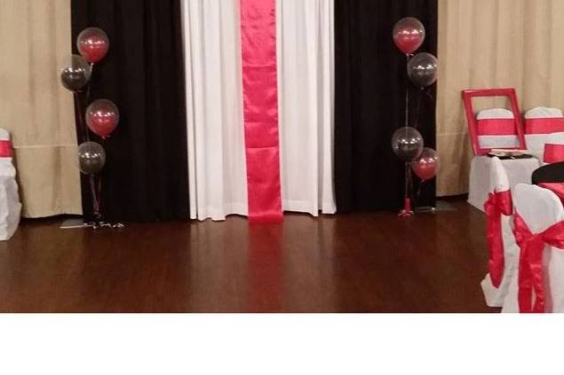 Backdrop with balloons