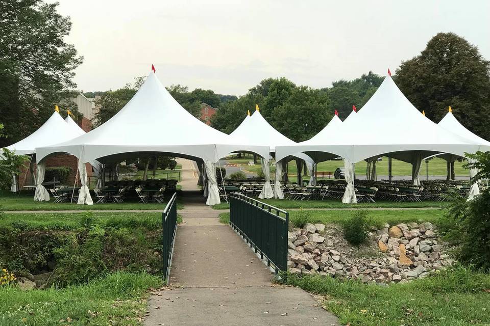 Outdoor tent setup