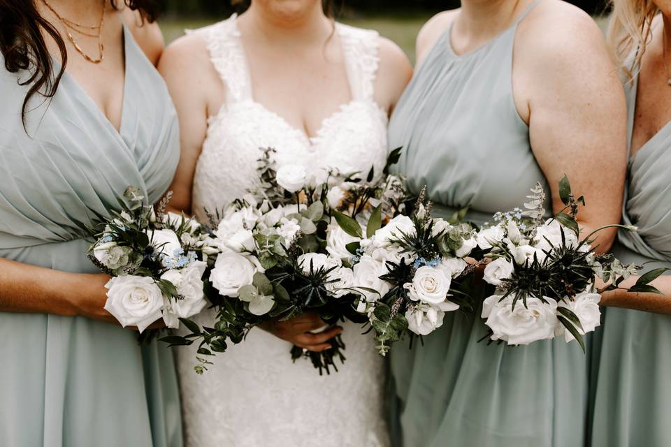 Bridal party bouquets