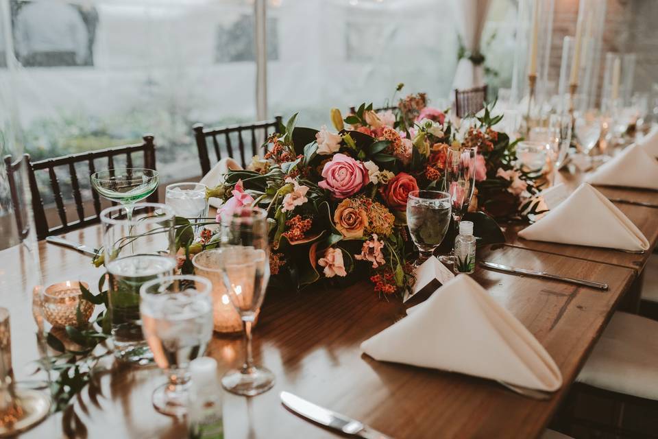 Artist's tented wedding