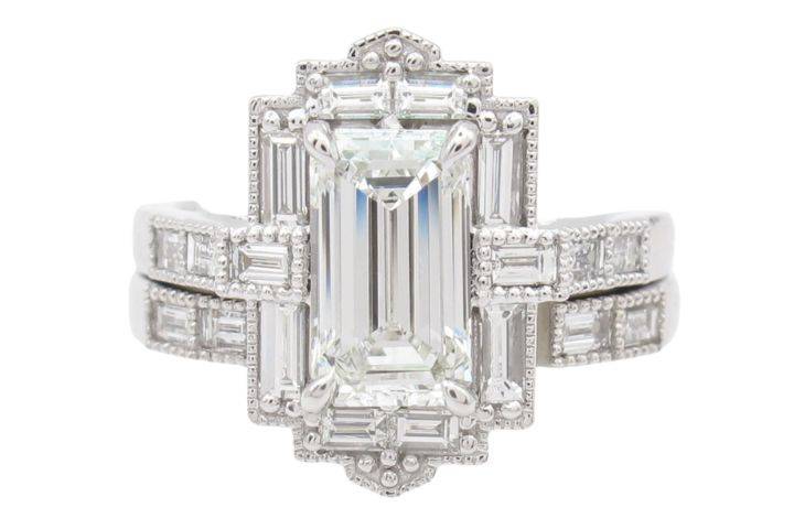 Custom Emerald Engagement Ring