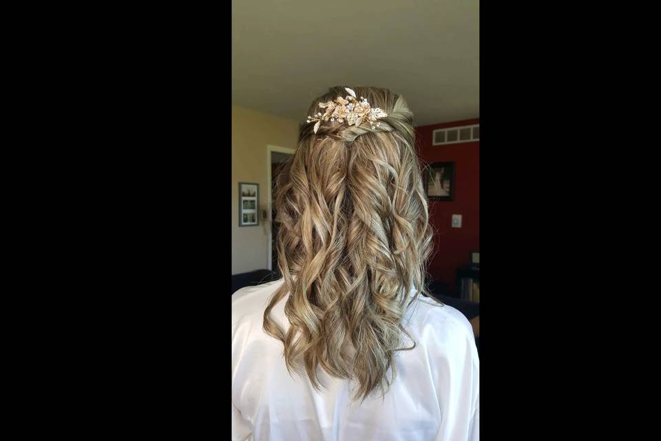 Half Up Style with Hair Piece