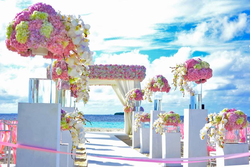 Flowers at Beach Weddings