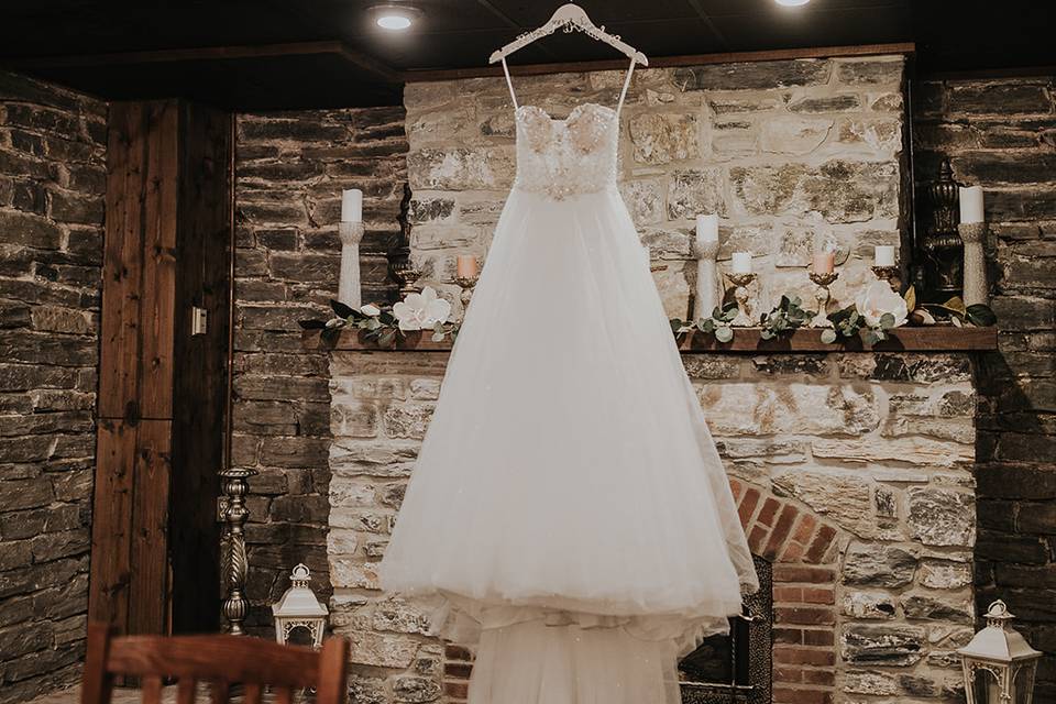 Wedding dress display