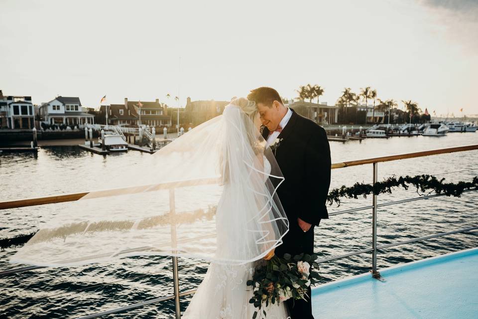 The bride and groom