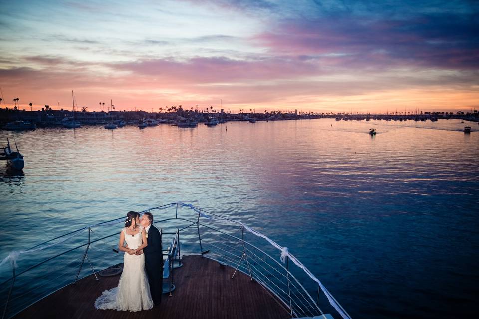 The bride and groom