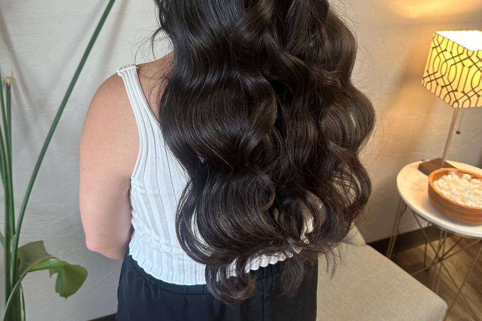 Sleek half up