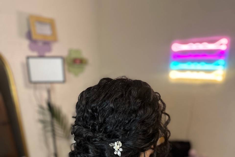 Curly updo