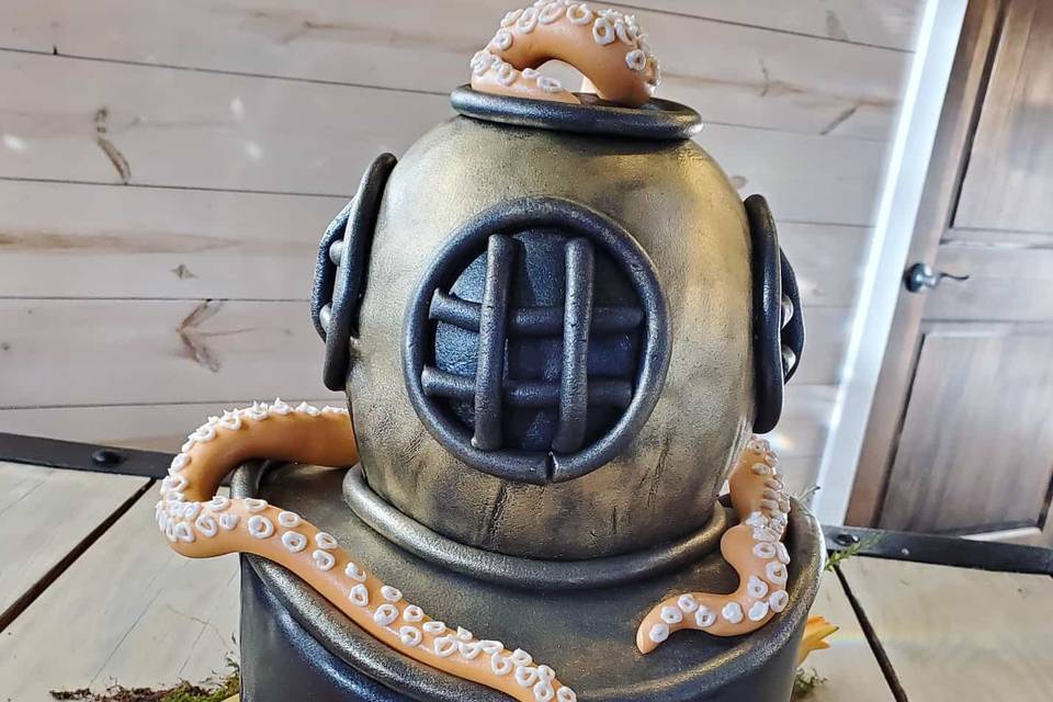 Scuba Diver Groom's Cake