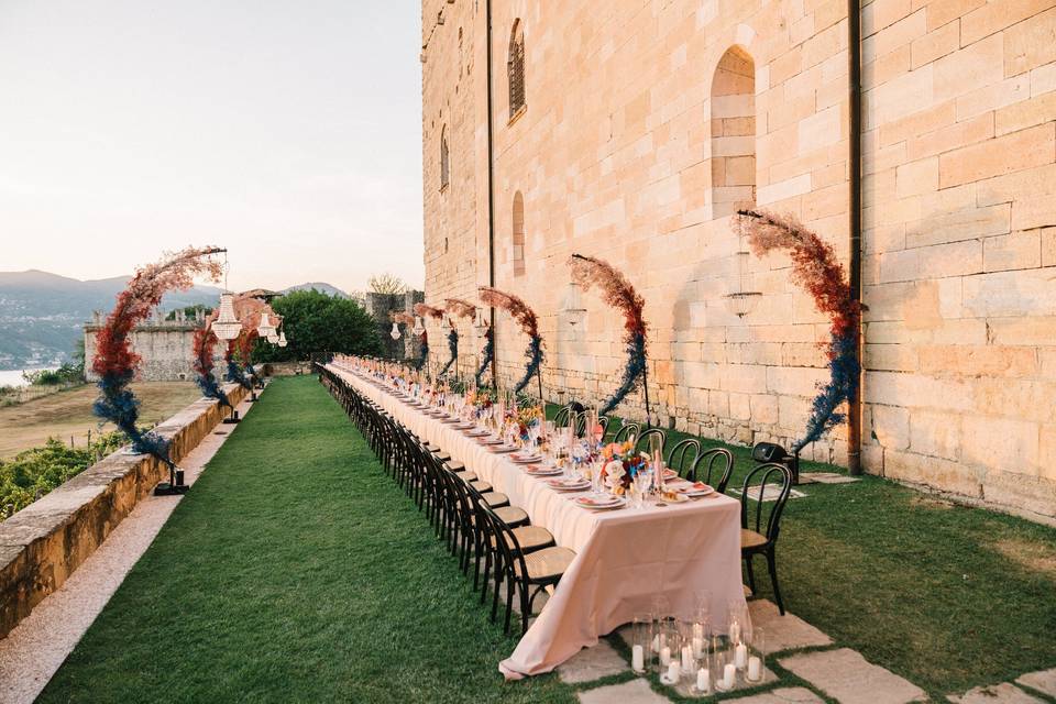 Wedding with the lake view