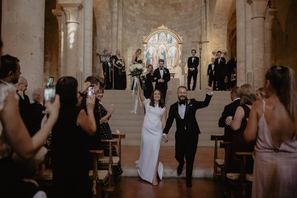 Church ceremony in Tuscany