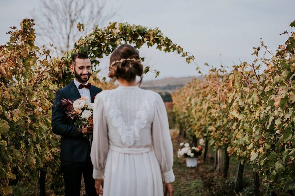 Elopement in the vineyard