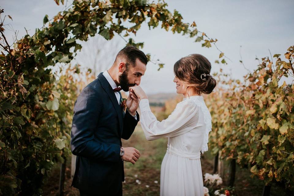 Elopement in the vineyard