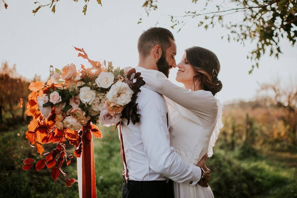 Elopement in the vineyard