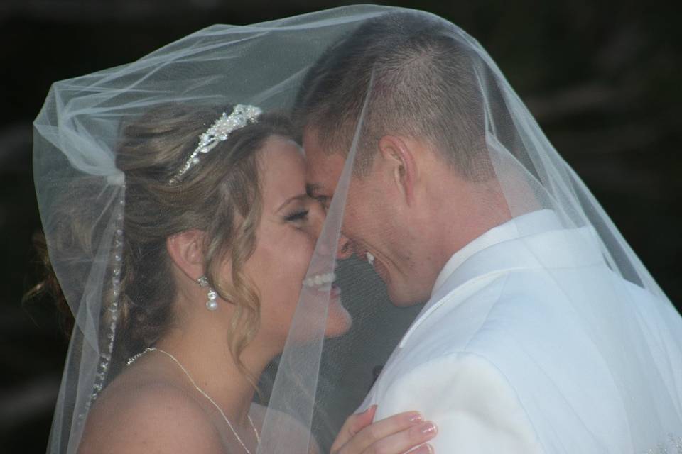 Newlyweds under the veil