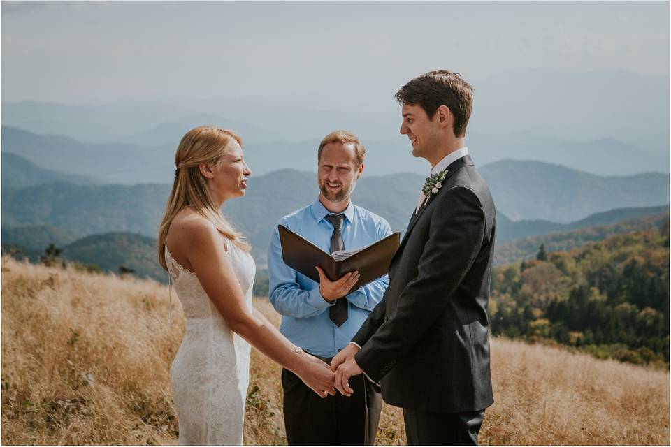 Mountain top wedding