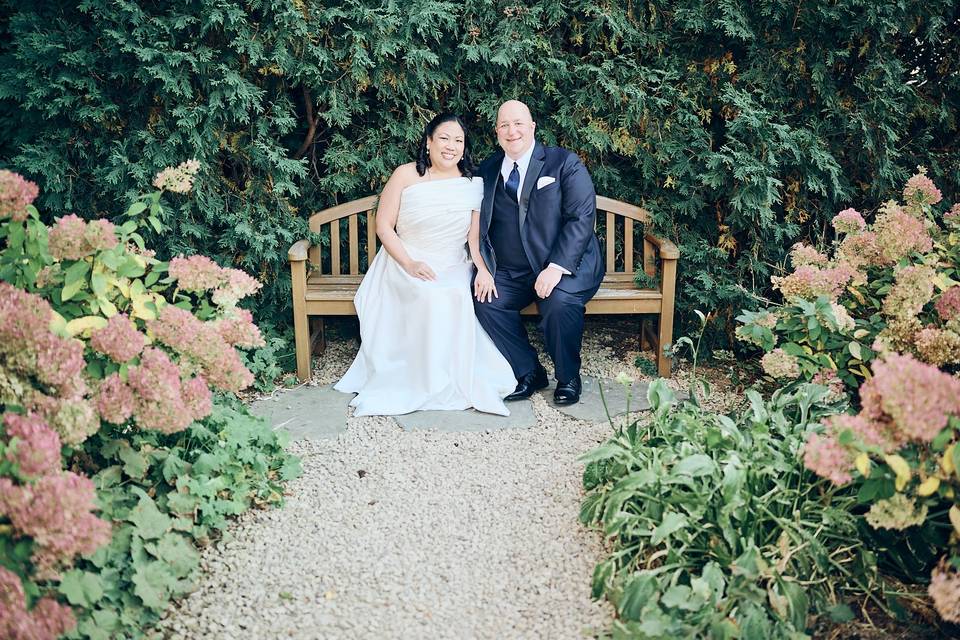 Derek and Nikka in the garden