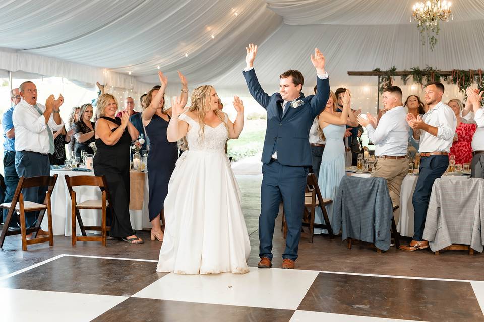 Custom checkboard dance floor