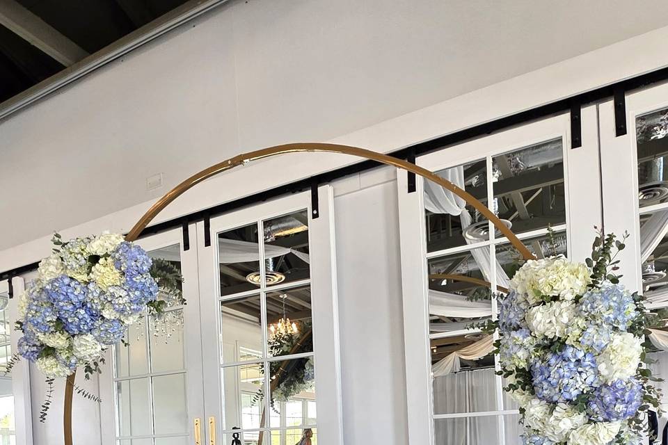 Wedding arch at The Gala 417