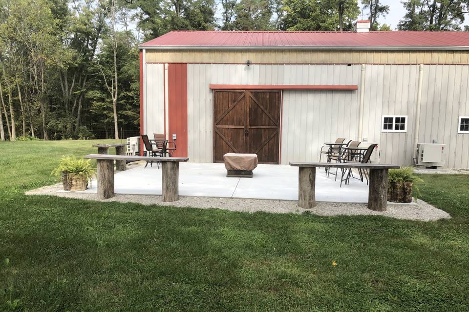 Patio with gas fire pit